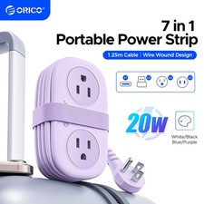 ORICO 7-in-1 Power Strip for Travel Power Strip Extension Cord Small Power Strip