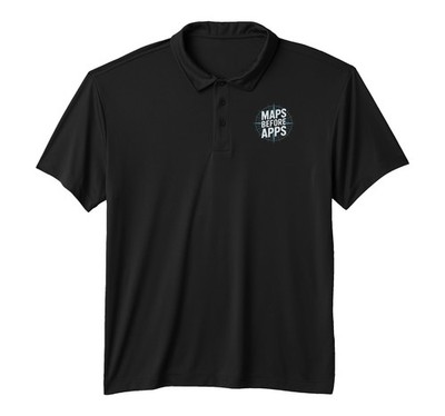 Orienteering Map Navigation Outdoor Terrain Compass Performance Polo Shirt