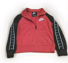 NIKE Size 3T Jacket Coat Toddler Sweatshirt Full Zip Swoosh Fall Autumn 