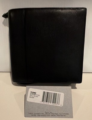 Rare New W/Tag 1980 s TUMI Small CD Case Black Leather Holds 24 CDs Discontinued