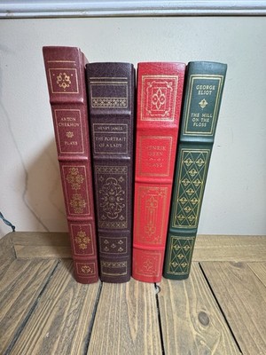 Antique Decorative Set; 4 Franklin Library Leatherette Classics;1979-83