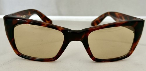 Vintage 60er Jahre Kunststoff Sonnenbrille Damen Bernstein braune Katzenaugen Gläser braunes Gestell - Bild 3 von 14