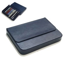 12 Slots Hard Fountain Leather Pen Case Storage Box Collection Organizer Gift