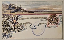 CARTOLINA MILITARE - 30° BATTAGLIONE BERSAGLIERI MONTECROCE STAFFALO, ILLUSTRATA