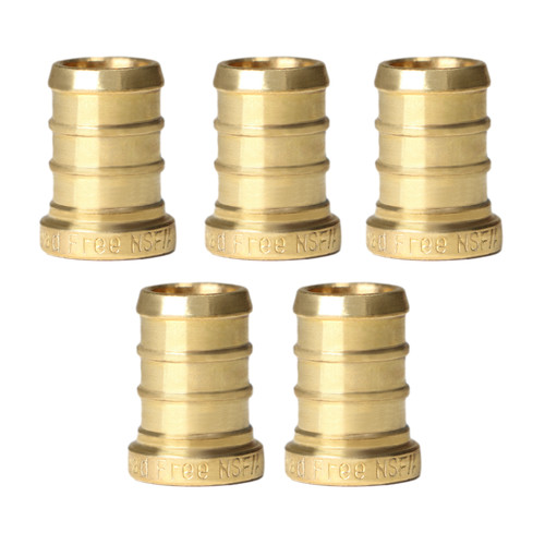 5 Pack XFITTING 1/2" Pex Plug ( End Cap ) - Brass Crimp Fittings ( Lead Free)
