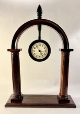 Artisan Made Solid Cocobolo Architectural-Style Table Clock 1998 Julian Shaw
