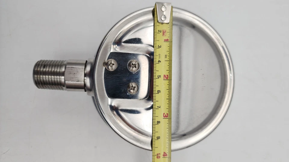 100 PSI LIQUID FILLED PRESSURE GAUGE SS 7 BAR PRESSURE GAUGE 4" FACE 3/4" NPT - Image 4 of 4