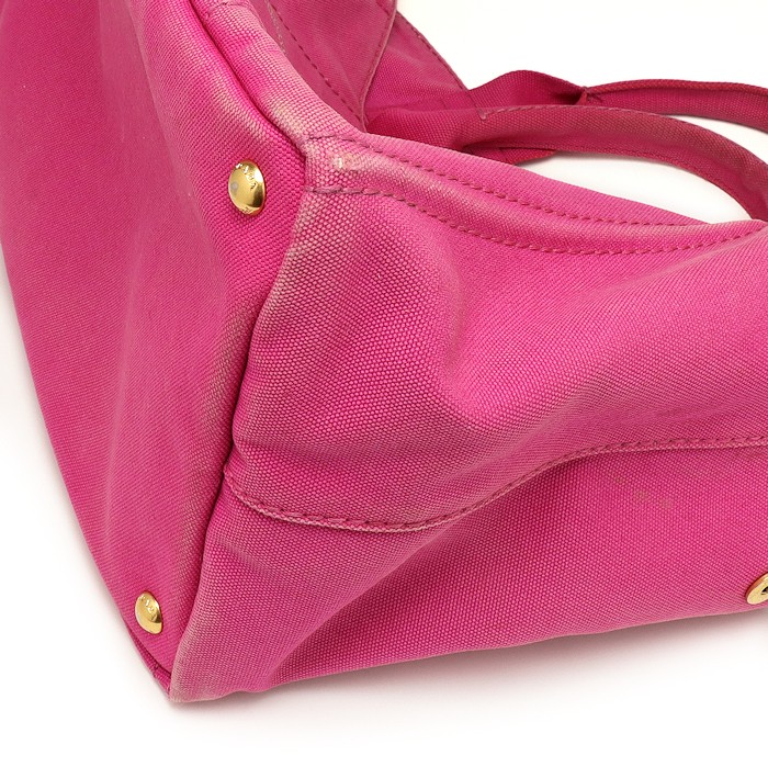 Prada Canapa Denim Tote Bag BN1877 Pink PRADA from japan thumbnail 5