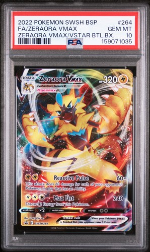 2022 POKEMON SWSH VMAX & VSTAR BATTLE BOX #264 FULL ART/ZERAORA VMAX PSA 10