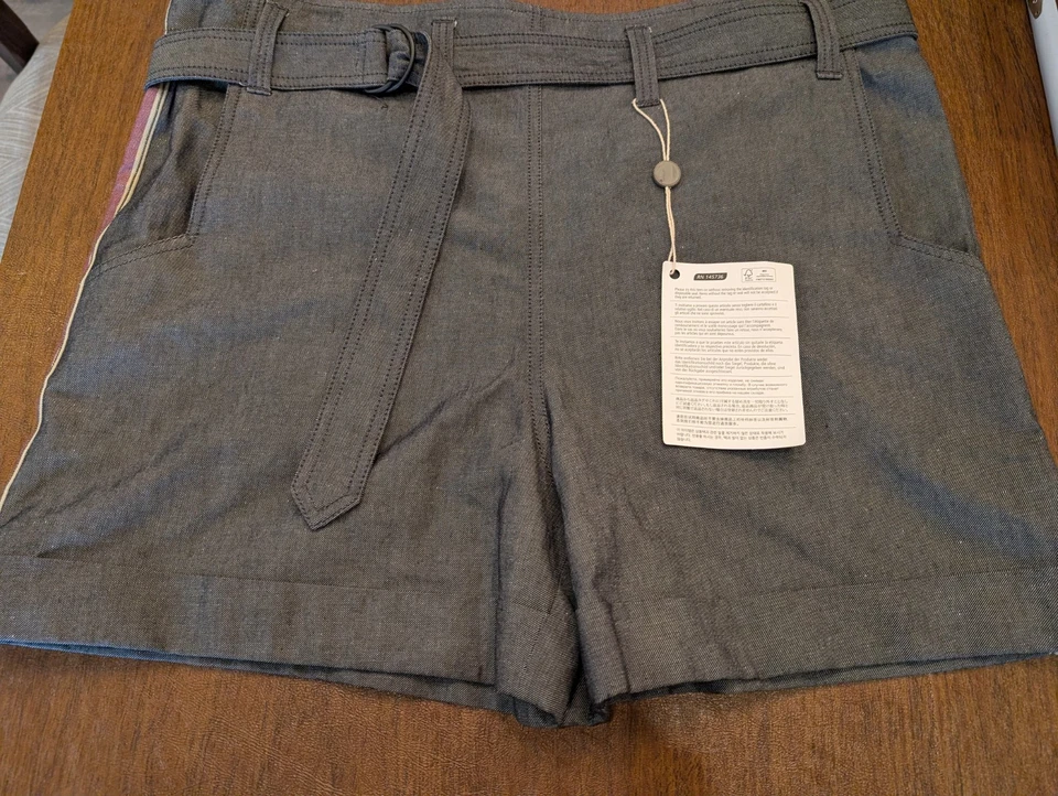 RRP€835 BRUNELLO CUCINELLI Shorts Size 42 M Striped Belted Sequins Made in Italy