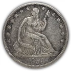1858-O Seated Liberty Half Dollar Extremely Fine XF Coin #26303