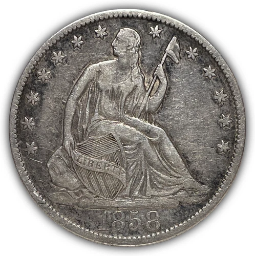 1858-O Seated Liberty Half Dollar Extremely Fine XF Coin #26303
