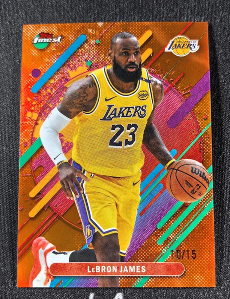 2025-26 Topps Finest LeBron James #279 Rare Orange Refractor Lakers /15