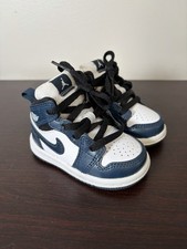 Nike Air Jordan 1 Mid TD Shoes Armory Navy 640735-411 Toddler Size 4C