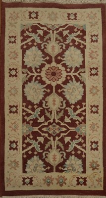 Sumptuous Burgundy Handmade Egyptian Accent Rug 2x4 Floral Ziegler Wool Carpet