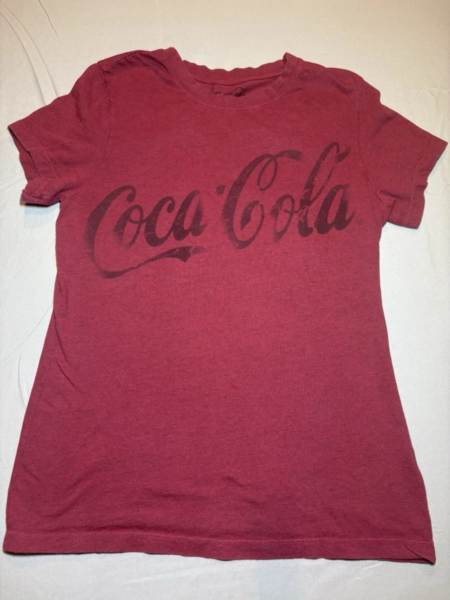 T-shirt Femme Coca-Cola - Rouge - Taille M - Coton - Style Vintage - Occasion
