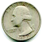 1937-S Silver Washington Quarter !! Better Condition - Scarce Date !! Item Y