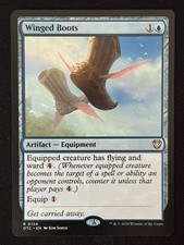 1x MTG Winged Boots - Commander: Outlaws of Thunder Junction (OTC) #124 - Magic