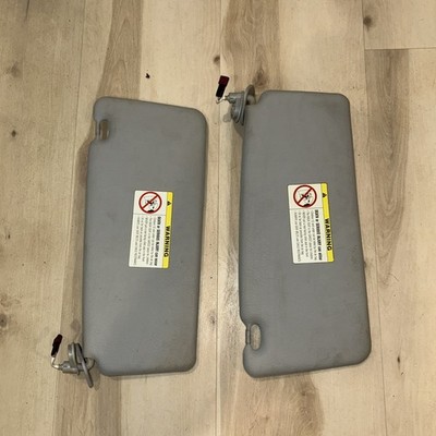 BMW E39 528I 525I 530I 540I E38 740I Vinyl Sun Visors Pair Grey OEM 139K Miles