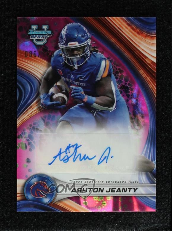 2024 Bowman U Best of Pink Lava Refractor 86/100 Ashton Jeanty #BOA-AJ Auto 1fl4