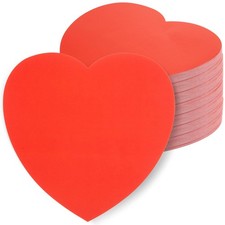 72 PCS Large Red Heart Paper Cutouts 5.9x5.9 Inch Valentine Day Craft Decor