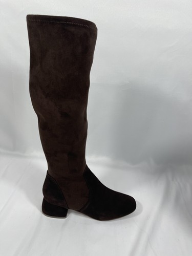 Gentle Souls Emily Stretch Boots Womens Size 10 Knee High Suede Block Heel Zip