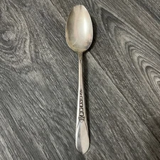 WM Rogers Mfg PRISCILLA LADY ANN Silverplate Flatware Serving Spoon Vintage