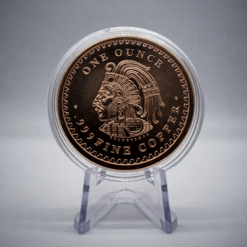 1 oz .999 Copper Round Aztec Calendar Golden State Mint Bullion