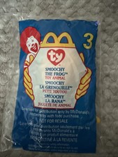 McDonalds Teenie Beanie Baby TY 3 Smoochy The Frog - SEALED New in Package