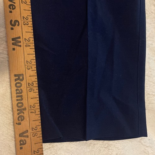 AMI Paris Alexandre Marttiussi Mens Pants US 32 Blue CAROTT Fit Wool Button Fly - Picture 12 of 12