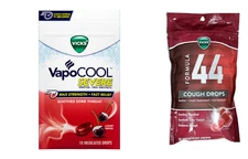 Pack of 2 Vicks VapoCool Severe Medicated Drops Formula 44 Cherry Exp 10/2026+
