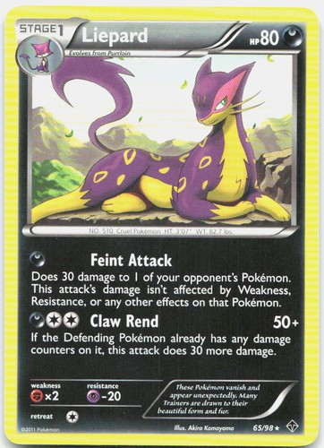 Liepard Rare Emerging Powers 65/98 NM