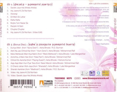 ASHA BHOSLE LOVE SUPREME NEW CD