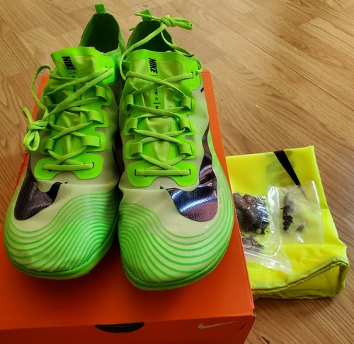 NUEVO Nike Zoom Victory 5 XC Track Cross Spike Zapatos Hombres Talla 15 AJ0847-303 VERDE - Imagen 5 de 10