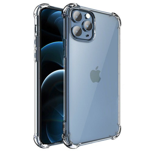 For iPhone 16 15 14 12 13 PRO MAX 11 XR 17 Pro Silicone Clear Shockproof Case - Picture 3 of 3