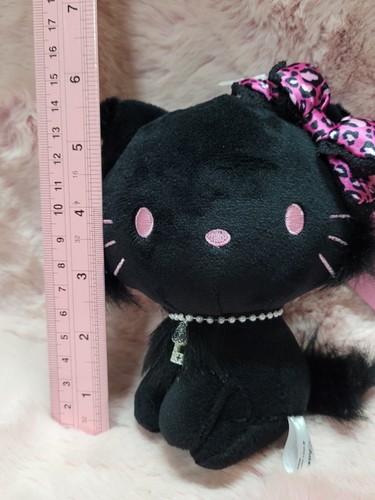 Black Charmmy Kitty Pink Bow Hello Kitty 6" Plush Doll Brand New 2024 Col. - Picture 2 of 9