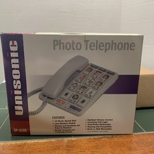 Unisonic SP-8208 10-Photo Speed Dial Telephone Amplified Corded Large Button New