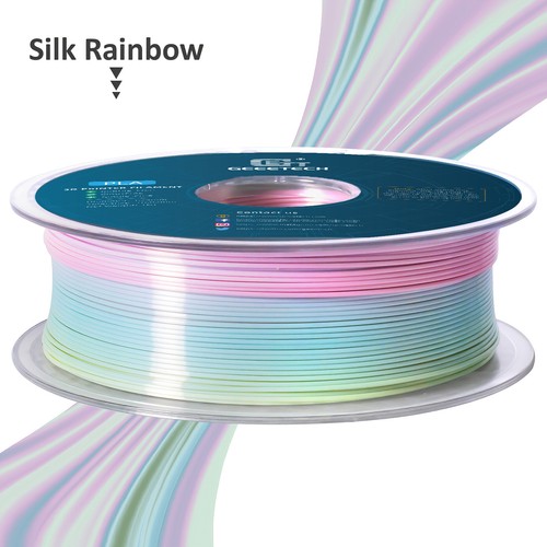 Geeetech 3D Printer Filament Rainbow Silk PLA 1.75mm 1KG Bright Shiny Consumable - Photo 2/6