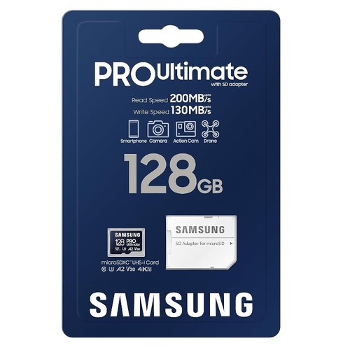 Nowa karta microSD microSD Samsung Pro Ultimate 128GB 256GB 512GB microSDXC C10 UHS-I V30 - Zdjęcie 4 z 10