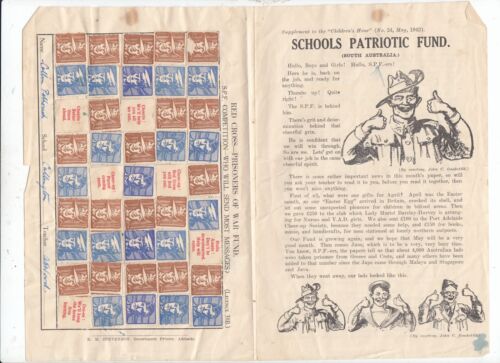 WWII South Australia SPF SCHOOLS PATRIOTIC FUND RED CROSS Prisoner of War stamps