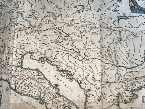 IMPERI CAROLI MAGNI 1652 PETRUS BERTIUS/BLAEU VERY LARGE ANTIQUE MAP - Picture 12 of 19