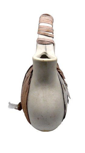 Jarrón de boda de cerámica gris Lt cuentas de plumas de cuero estilo navajo nativo americano - Imagen 4 de 4