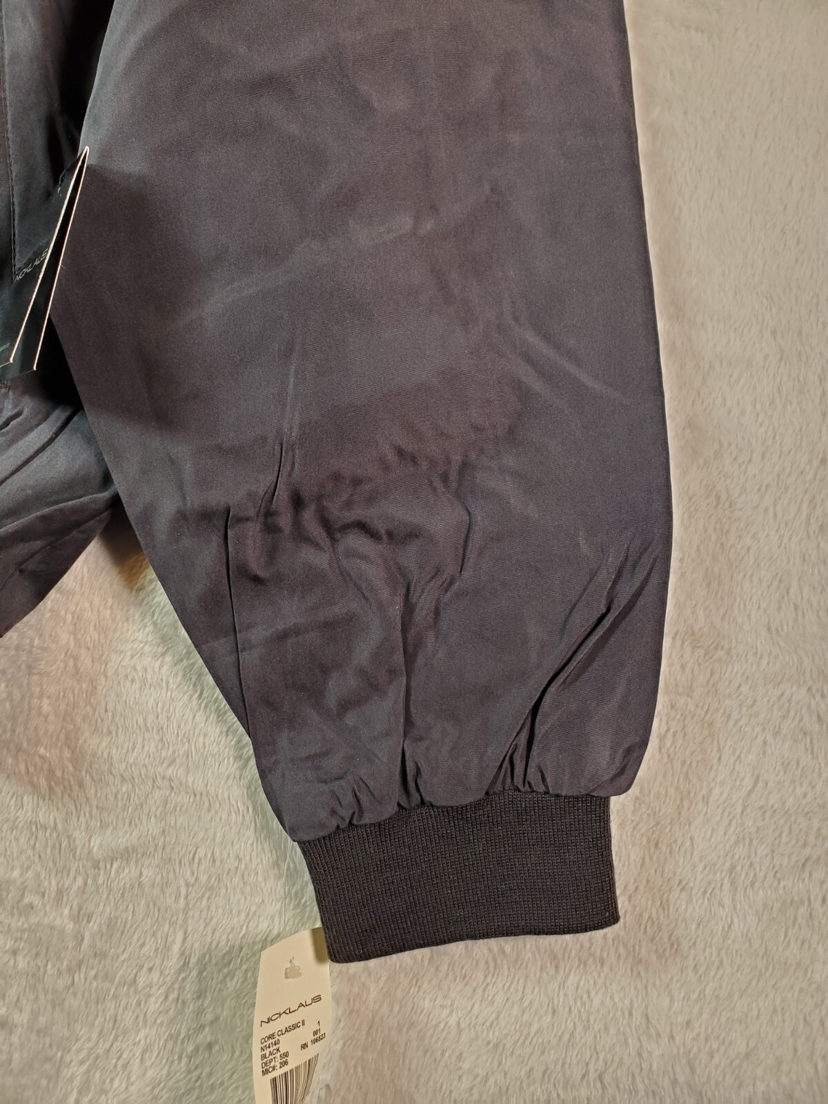 Jack Nicklaus Golf Performance Jacket Men's L Black Long Sleeve Water Resistant