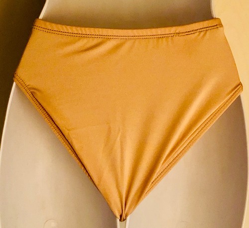 GK ELITE HIGH RISE HIGH CUT BRIEFS Sz ADULT SMALL GYM DANCE SKATE NUDE AS NWT! - 第 2/5 張圖片