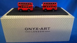 London Red Bus Cufflinks By Onyx-Art LONDON