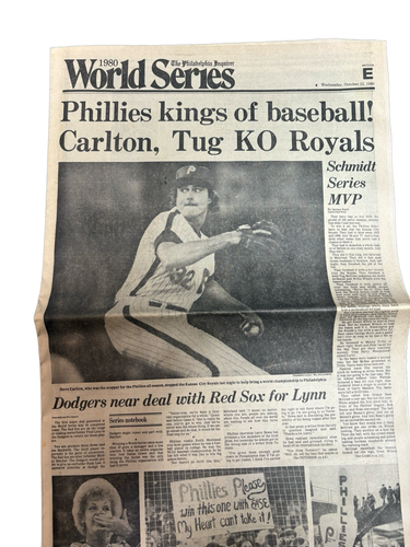 Phillies World Series Champions 1980 Philadelphia Inquirer Newspaper 10/22/80 - Picture 5 of 12