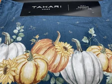 Tahari Autumn Fall 13" x 19" Placemats Pumpkins Fall Green (Set of 4 ) NEW