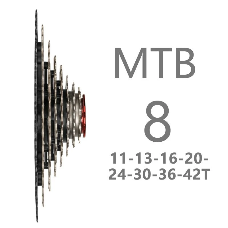 8 Speed MTB Bicycle Freewheel 11-40T 42T Mountain Bike Cassette Bicycle Parts - Image 4 of 4