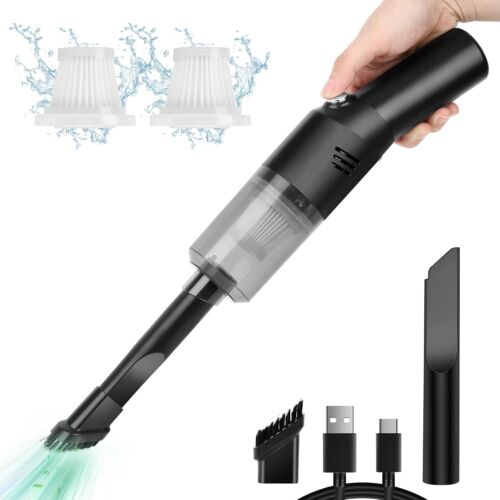 Portable High Power Cordless Car & Desk Vacuum Cleaner, Rechargeable, 400g