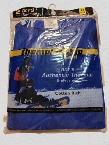 Boys Championship Gold Thermal Long Sleeve 2 piece set Select Your Size New - Picture 3 of 8